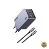 Incarcator Retea Cu Cablu USB-C UGREEN X757 Nexode Pro 100W 3A 1 x USB-A - 2 x USB-C Gri