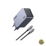 Incarcator Retea Cu Cablu USB-C UGREEN X757 Nexode Pro 100W 3A 1 x USB-A - 2 x USB-C Gri