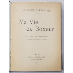 GEORGES CARPENTIER - MA VIE DE BOXEUR, 1921