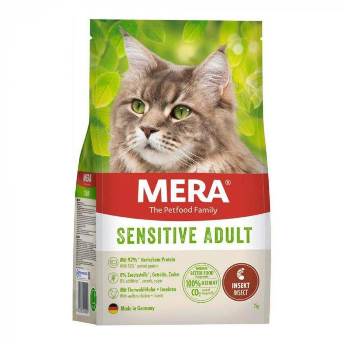 Hrana Uscata pentru Pisici Mera Cat Sensitive Adult Insect Protein, 2 kg