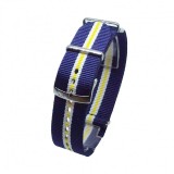 Curea Morellato tip NATO - Band Nastro Cannete - Culoare Albastru, Alb, Galben