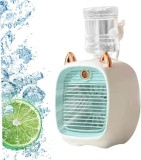 Cumpara ieftin Aer condiționat portabil, mini ventilator de răcire, cu urechi de pisică, rezervor de apă, 3 viteze, incărcare USB, ușor de utilizat și de controlat,