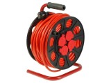 Prelungitor alimentare JONEX 3x1,5mm2 bobinat 50m cu 4 prize 10A PVC