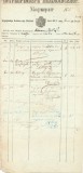 ROMANIA Directia Postelor Moldovei 1861 document rar Marșrut de la Iași la Tg.-Ocna