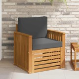 vidaXL Canapea de exterior Lemn de acacia solid și poliester natural 3436352