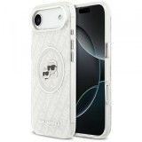 Husa MagSafe pentru Apple iPhone 17 Air, Karl Lagerfeld, IML Glitter Karl &amp; Choupette`s Heads, Gri