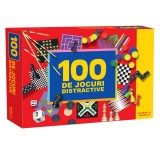 Set de 100 de jocuri de societate pentru copii, cutie carton, roșu, CMCLASS