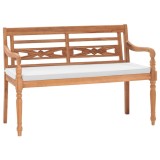 Gossi banca batavia cu perne, 120 cm, lemn de tec