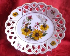 COS PERFORAT / FRUCTIERA PORTELAN IRIS CLUJ DECOR CU FLOAREA SOARELUI 25 CM foto