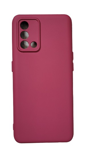 Husa silicon antisoc cu microfibra in interior Oppo A74 Visiniu