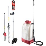 Raider RDP-BCPSHT20 Set + RDP-SBKMD20 - Masina multifunctionala cu 2 acumulatori Li-Ion 20 V 2 Ah + Pulverizator 3 bar 15 l