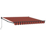 Cumpara ieftin Copertina retractabila portocaliu/maro 3,5x2,5m textil/aluminiu