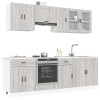 VidaXL Set de dulapuri de bucătărie 8 piese &bdquo;Kalmar&rdquo; lemn Sonoma gri 3314847