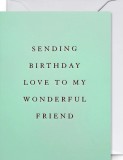 Felicitare - Sending Birthday Love to My Wonderful Friend - Mini Card | Lagom Design