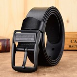 Cumpara ieftin Curea pentru barbati C-64, piele naturala, Negru
