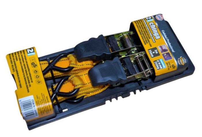 Set de 2 chingi cu clichet, dimensiune 25mm x 3m, rezistenta pana la 250 KG