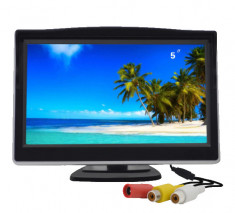 Monitor auto pentru camera de mers cu spatele 5&amp;quot; diagonala alimentare la 12V EDT-5AV CarStore Technology foto