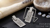 Cumpara ieftin Cercei din Argint 925 Dreptunghiulari , Filigrane Geometrice cu Zirconiu