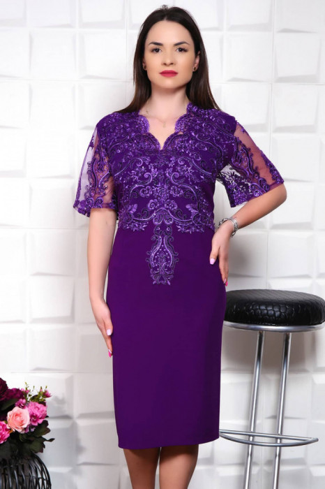 Rochie de Ocazie Silvi Mov - 56Marimea