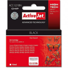 Consumabil ActiveJet Cartus compatibil CLI-521 Black Canon CLI521Bk foto