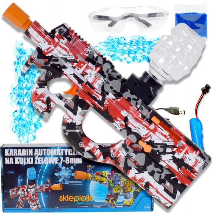 SET MARE DE PISTOL AUTOMAT CU BALEI DE APĂ + BATERIE