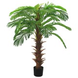 VidaXL Palmier cycas artificial cu ghiveci, verde, 140 cm