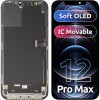 Display cu Touchscreen MP compatibil cu Apple iPhone 12 Pro Max, cu Rama, Versiune Soft OLED FHD IC Movable, Negru