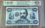 REPRODUCERE pe hartie cu filigran si fire UV proiect bancnota 50 Lei 1929 nr.174