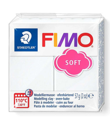 Pastă polimerică FIMO Soft 57g Alb foto