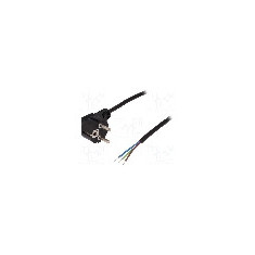 Cablu alimentare AC, 1.5m, 3 fire, culoare negru, cabluri, CEE 7/7 (E/F) &#351;tecar in unghi, LOGILINK - CP135