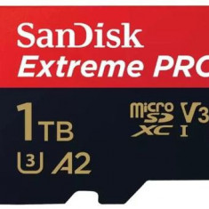 Card de memorie SanDisk Extreme Pro SDSQXCD-1T00-GN6MA, MicroSDXC, 1 TB, UHS-I U3, Clasa 10, V30 + Adaptor SD