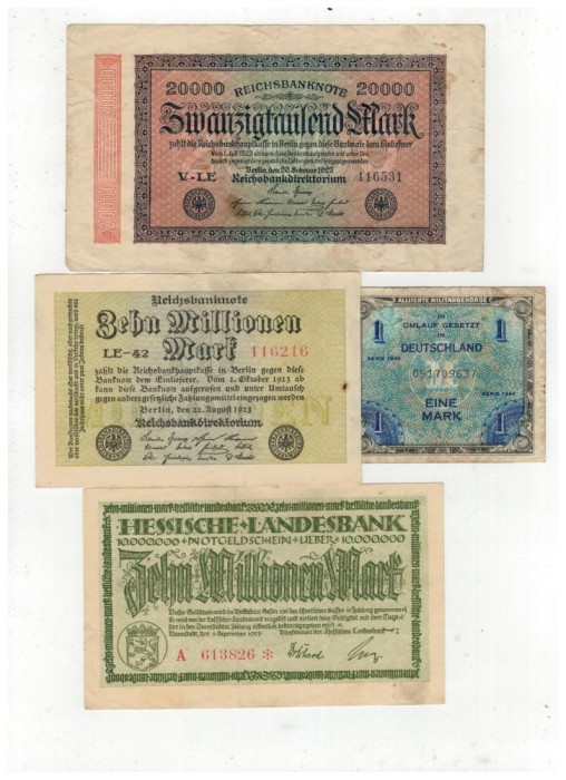 Lot 4 bancnote Germania