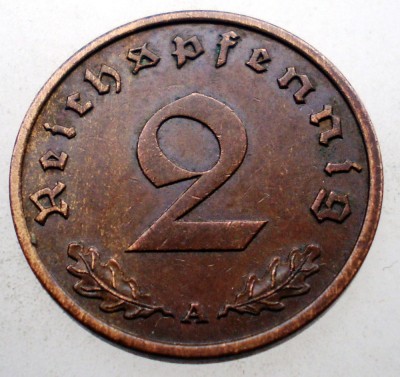 2.672 GERMANIA WWII 2 REICHSPFENNIG 1940 A foto