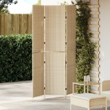 VidaXL Separator de camere cu 3 panouri pliabile bej 147x180 cm din ratan sintetic
