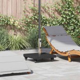 Baza pentru parasolar cu roți pentru st&acirc;lpi de &Oslash;38/48mm Granit Negru 30 kg Pătrată