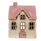 Cumpara ieftin Candela Casuta ceramica roz bej 13x10x16 cm