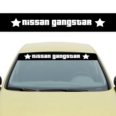 Sticker Parasolar Nissan Gangstar , Autocolant Parbriz pentru Tuning Nissan