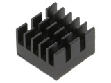 Radiator extrudat cu aripioare BGA negru 15x15mm