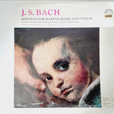 J.S. Bach* – Sonatas For Harpsichord And Violin - disc vinil, Supraphon 1972