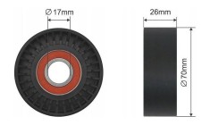 Rola curea transmisie Vw Golf 4 1.4 1997-, 1.6 2000-, Golf 5 1.4 2003-, Golf 6 1.4 2008-, NTY RNK-VW-000