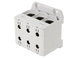Bloc de distribuție pentru șină DIN, conector cu montare pe șină