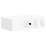 vidaXL Masă laterală montată pe perete Alb foarte lucios 897979