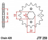 Cumpara ieftin Pinion fata 14 dinti pas lant 428 - Daelim VJ - VS 125 - Derbi Senda 125 - Honda CB - CG - CM - NX - SL - XL 100-125-185-200, Oem