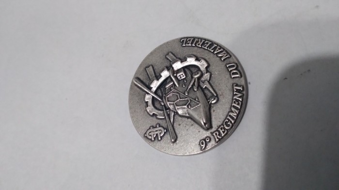 MEDALIE AL 9 REGIMENT DU MATERIEL