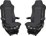 Cumpara ieftin Set huse din piele ecologica pentru IVECO STRALIS S-WAY (2021-2025) Gri Negru