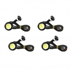 Set 4 LED-uri auto 3W fiecare - Lumini de zi sau pentru interior foto