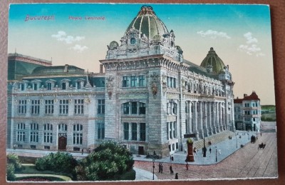 Carte postala, Bucuresti, Posta Centrala, perioada interbelica foto