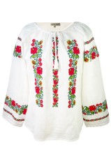 Bluza casual dama RFN 2, marime 2XL, alb/verde