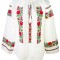 Bluza casual dama RFN 2, marime 2XL, alb/verde