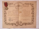 Brevet + Medalia Crucea Virtute / Virtutea Militara model 1, clasa a 2-a, 1885